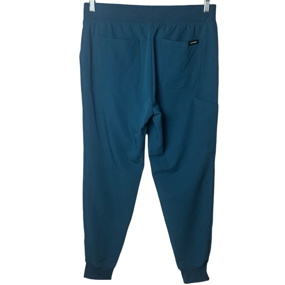 NEW Jaanuu Ultralast Scrub Jogger Pants Caribbean Blue Medical Career Comfort M